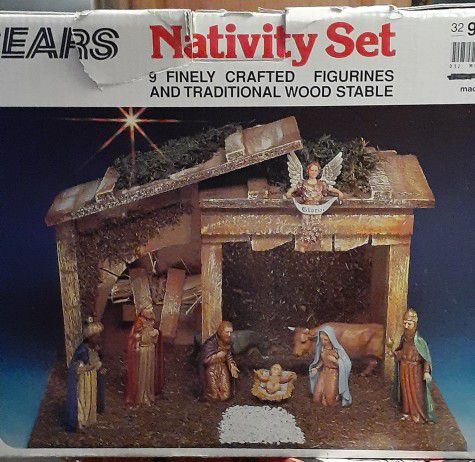 Sears   9 Pc Nativity Set -  Made In ITALY 