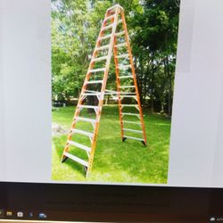 New Werner 14 Ft Double sided Twin Step Ladder Stepladder t7414 