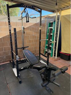 Squat rack and weight bench