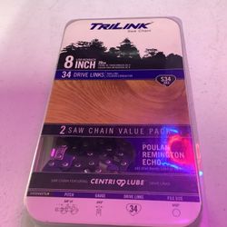 TriLink 8" Chainsaw Chain 2-Pack – 34 Drive Links
