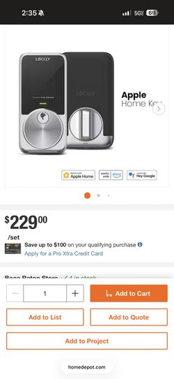 Lockly Pin Genie Pro Satin WiFi Deadbolt. BRAND NEW!!!