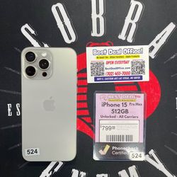 Apple iPhone 15 Pro Max - 512GB - (Unlocked) - Natural Titanium SKU4790