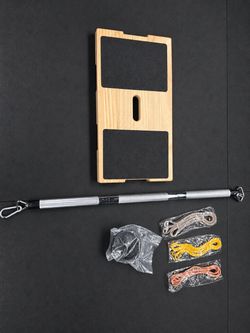 Serious Steel Footplate & Tribe Lifting Resistance Band Bar Set