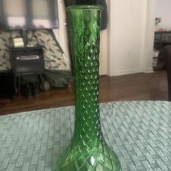 Vintage Emerald glass vase