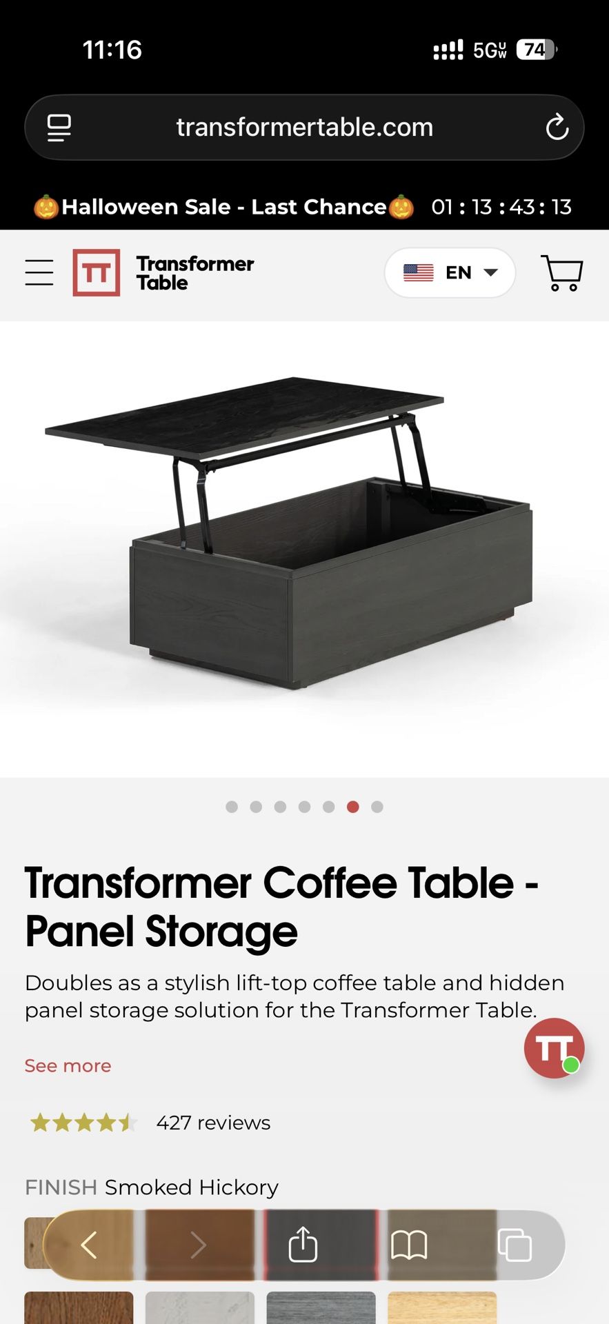 Official Transformer Table- Panel Storage