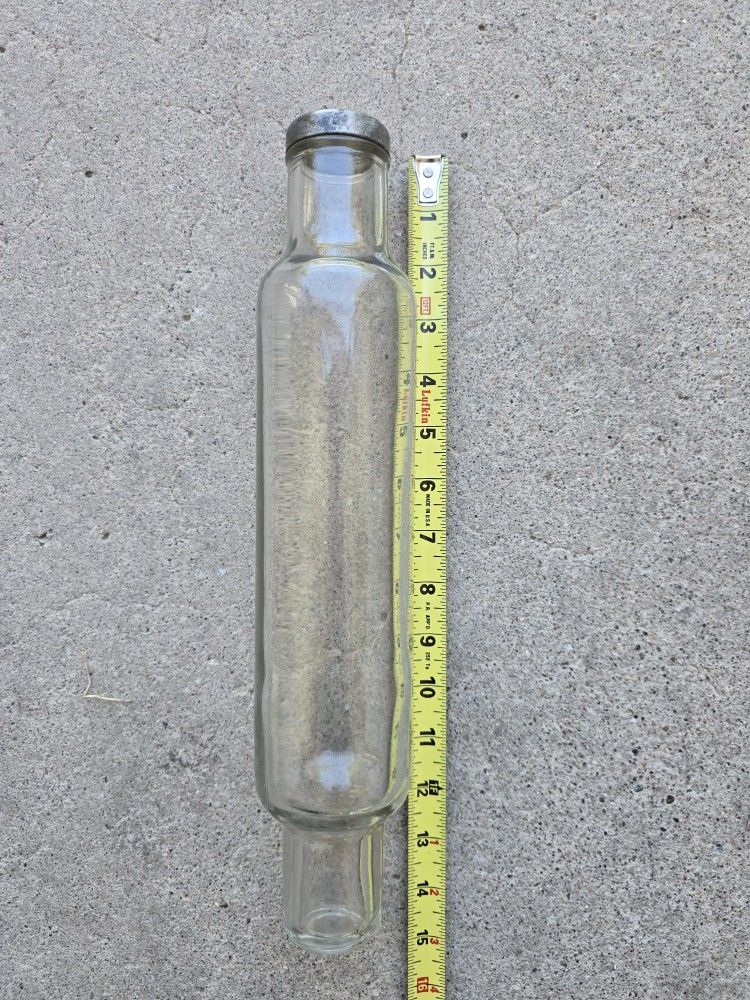 Vintage Clear Glass Rolling Pin