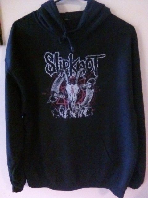 π₯ ONLY $30!! EX FLAWLESS COND LG BLK SLIPKNOT '21 CONCERT 100 COTTON 2 SIDED HOODIE