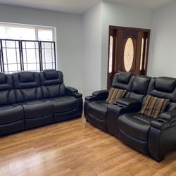 Leather Sofa and Loveseat-Like New!!