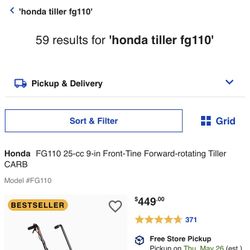 Honda Tiller Fg110  Tiller