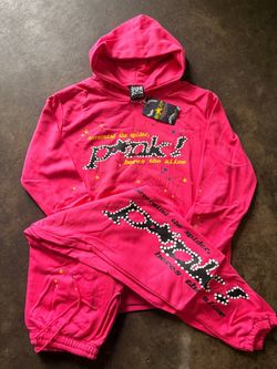 pink designer sweat suit