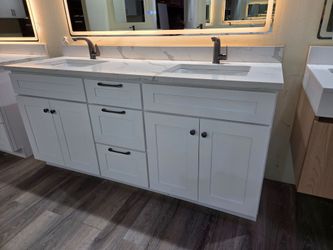 72"solid wood bathroom vanity