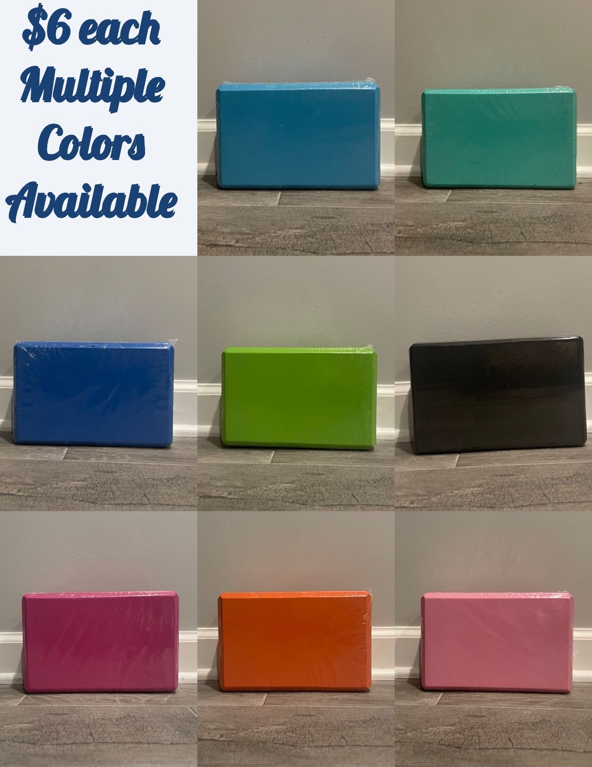 Brand New - 4” x 6” x 9” Yoga Blocks