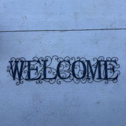 Metal “WELCOME” Decor