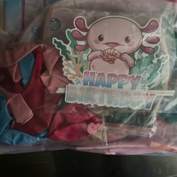 Birthday Decor Axolotl