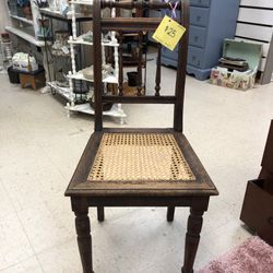 Cute Antique Cane Bottom Chair
