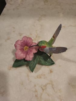 Lennox Hummingbird and Flower Porcelain Figurine