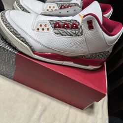 Jordan 3 Cardinal Red Size 10