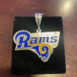 925 Sterling Silver Los Angeles Rams Pendent