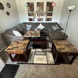 Coffee Table And 2 End Tables