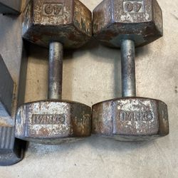 Pair Of Ivanko Steel 40lb Dumbbells $70
