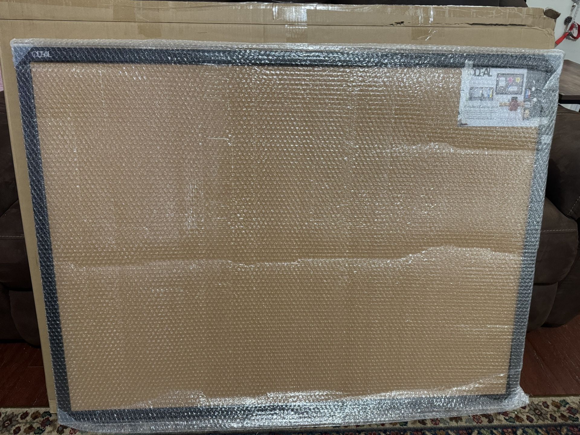 Cork Bulletin Board 36”x48” Black Brazil Imported Wood Frame