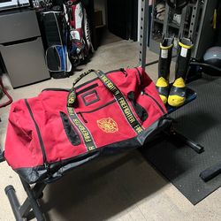 Fire Fighter   bag and boots