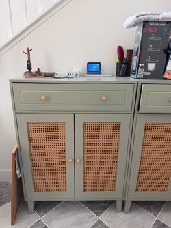 2 wayfair Codrina 16 Pair Shoe Storage Cabinet with Drawer and Adjustable Shelves