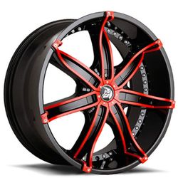 22" Diablo DNA Black with Custom Finish Inserts Rims