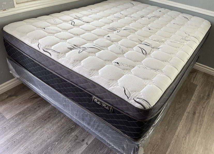 Ck Bamboo Plush Comfort Europillow Top 12inch Matres!!