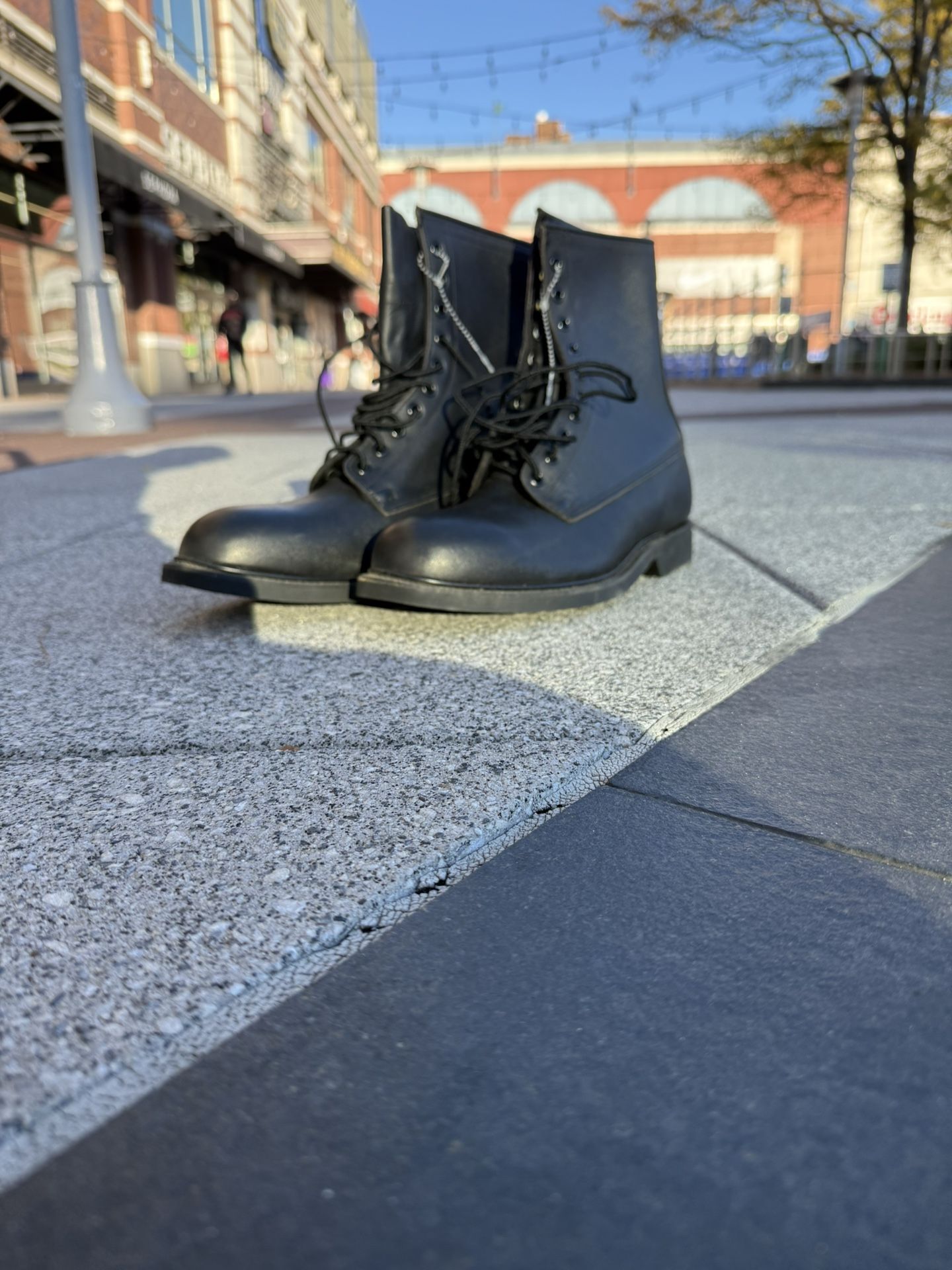 Vintage Wolverine World Wide 1994 Black Steel Toe Combat Flight Boots