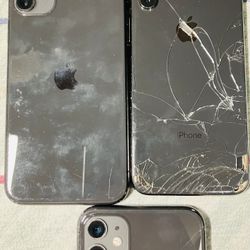 MAKE OFFER 3 IPHONES NEED SCREENS BACK GLASS ALL POWER UP NOT BLACKLISTED NOT LOCKED NEED TO SELL TODAY