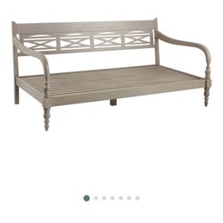 Antique Gray Wood Indonesian Daybed Frame
