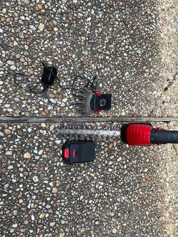 Cordless hedge trimmers and grass edger
