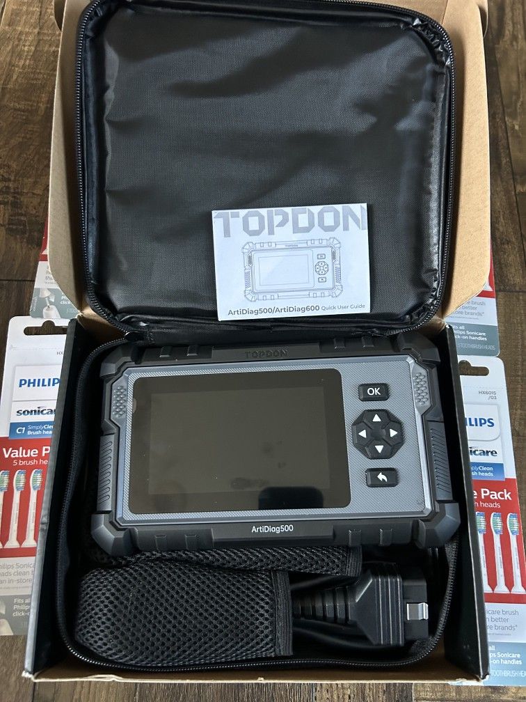 OBD2 Scanner TOPDON AD500, Oil SAS Throttle TPMS BMS EPB Reset, Engine ABS SRS Transmission, Diagnostic Scan Tool, AutoVIN, Car Check Engine Code Read