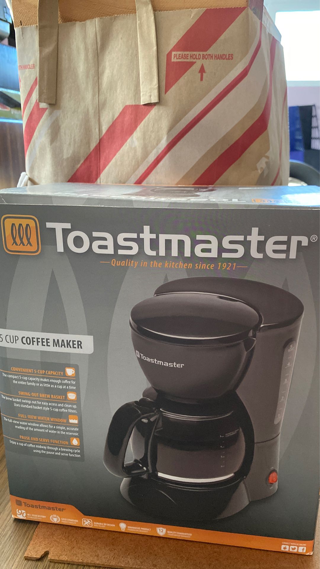 5 cup coffee maker use few times too small for me