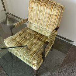 mustard yellow accent chair circa 1960s