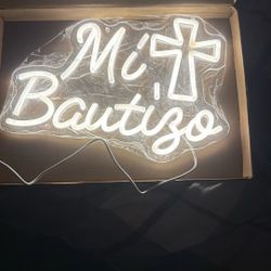 Mi Bautizo Neon Sign 