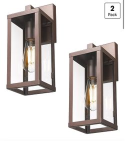 🔥 MUST GO! 2-Pack Outdoor Wall Lantern Lights - New Bronze Sconces $79!