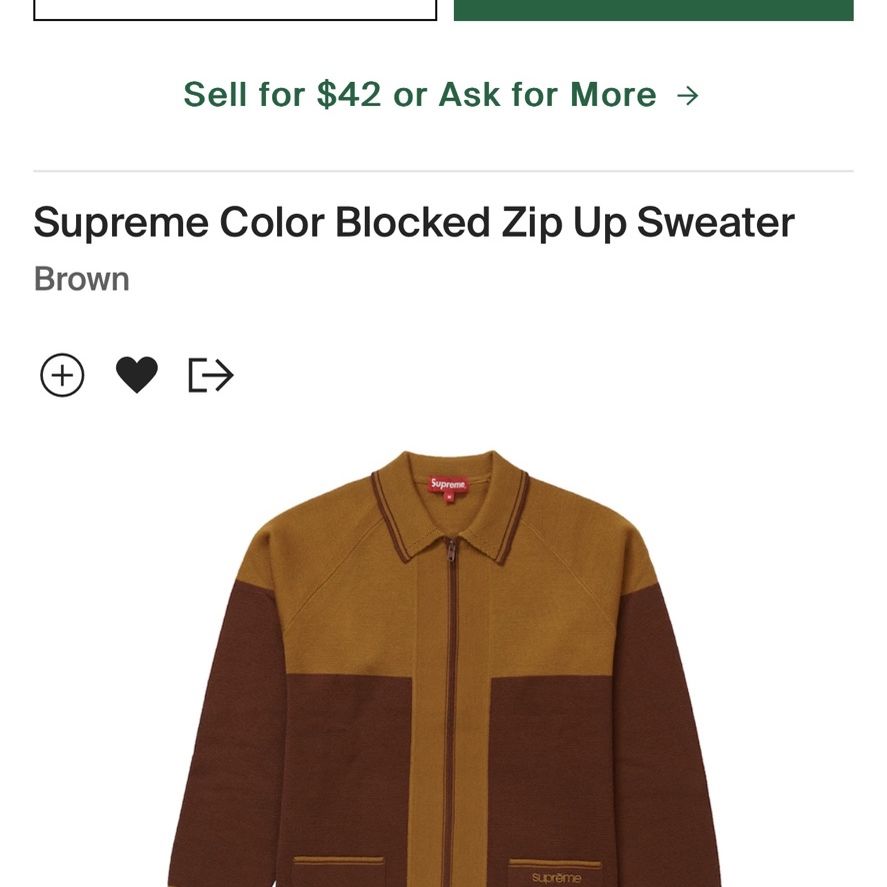 Supreme Color Blocked Zip Up Sweater for Sale in Houston, TX - OfferUp