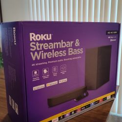 Roku Soundbar And Wireless Bass Combo