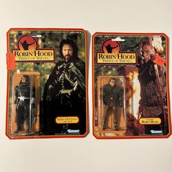 1991 Vintage Robin Hood Prince of Thieves Long Bow Robin Hood & Sheriff of Nottingham Action Figures