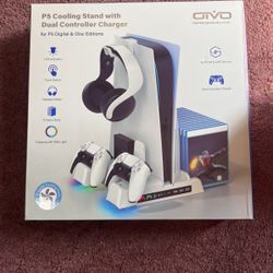PS5 Cooling Stand with Dual Controller Charger