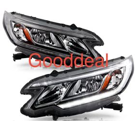 For 2015-2016 Honda CRV Halogen Type w/LED DRL Headlight Headlamp Left + Right