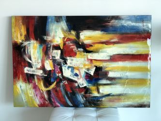 Hand painted abstract painting size 40x60”