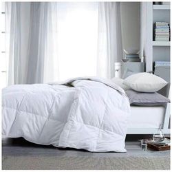 Goose Duck Feather Down Comforter - 100% Cotton Cover, All Season Cotton Fluffy Down Duvet Insert with White Duck Down Feather Filling, Bedding Lightw