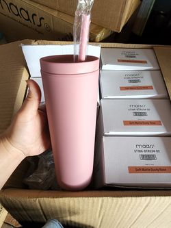 Matte Dusty Rose Acrylic Tumbler 