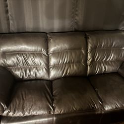 Ashely’s Leather Brown Couches 2x 