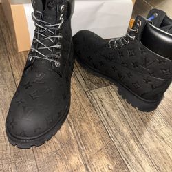 Black Louis Vuitton Timberland Boots – Never Worn