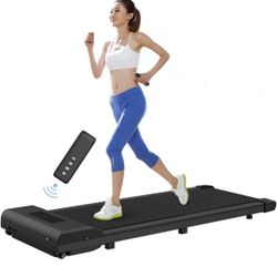 Under Desk Treadmill Portable Walking Pad,Bluetooth Built-in Speakers, Adjustable Speed with APP, LCD Screen & Calorie Counter, Ultra Thin and Silent,