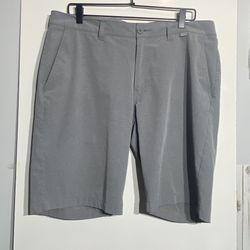 Travis Mathew Men's Gray Flat Front Chino Shorts 35x10 